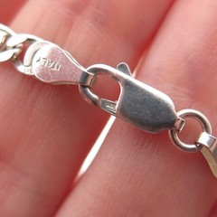 925 Sterling Silver Vintage Italy Anchor Mariner Link Bracelet 7″