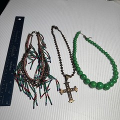 3pcs VTG Costume Jewelry Necklaces Lot #14 1970’s & 1980’s