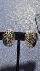 Vintage Siam Sterling Silver Niello Jewelry Set w/ Goddess Mekhala Pendants & Ea