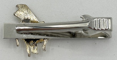 Silver & Gold Tone Rhinestone Detail Piano Tie Clip Fashion Jewlery SKU PB89