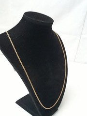 Lot of 2 Chain Gold Tone Vintage Y2K Necklace 18 in Gold Tone Rope Chain 26 in