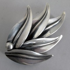 2 INCHES N. E. FROM DENMARK STERLING BROOCH