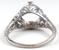 Antique 1920’s Mounting Engagement Platinum Hold 8.5MM-9MM Ring Size 6.25 UK-M