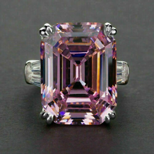 5.60 Ct Pink Sapphire Art Deco Vintage Engagement Ring 925 Sterling Silver