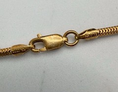 925 Sterling Silver Gold Vermeil 18” Chain Italy 10mm Crystal Pendant