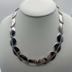 Vintage Signed WRE Sterling Silver Choker Necklace 15.5 Inches
