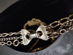 VTG CELEBRITY NY SILVER TONE CONVERTIBLE DIFFERENT LOOKS TASSEL NECKLACE CHIC