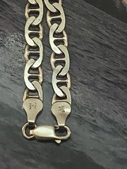 Sterling Silver Italy Anchor Mariner Chain 18″ Necklace – 21g