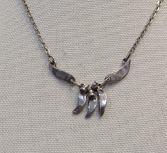 Silver Tone Necklace Minimalism Goth Whymsigoth Grunge Punk Boho Chic Artisan