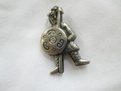 Vtg Sterling Charm Double Sided Roman Warrior **2.6 Grams**