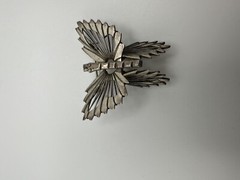 Vintage Sterling Silver Butterfly Brooch 4 x 4.5 cm BB9