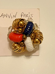 vintage Lanvin paris cluster clip-on earrings.