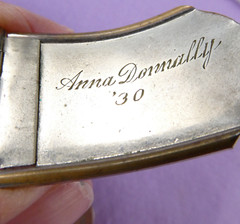 Vintage Silver Plate Filigree Hinged Bangle Bracelet 1930’s Anna Donnally