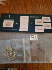 Vintage NIP Sterling Silver And 14k Gf Stackable Ring 3 Sets Tabor Studios