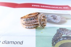 PEAR SHAPED 2.07 DIAMOND RING WITH CURRENT 2025 APPRAISAL 14KT LADIES SIZE 6