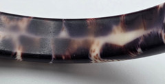 Vintage Brown Animal Print Acrylic Tube Bangle Bracelet 7.5 In Safari Chic