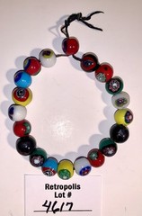 Vintage Art Glass Millefiori Bead Stretch Bracelet Read
