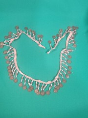 Vintage Boho Coin Jewelry Set Belt Necklace & Cuff Bracelet Queen Elizabeth Coin