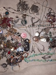 Vintage jewelry lot. Modern earrings necklaces bracelets Mix