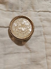 Vintage Goldtone Mother Of Pearl Pin