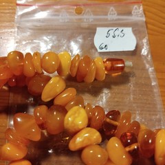 NATURAL OLD ANTIQUE BALTIC AMBER NECKLACE 55.3 gr