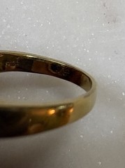 Vintage Sterling Silver Gold Plated London Blue Topaz Ring SZ6