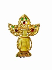 MOANS Couture 18K Gols Plated Emperor Crystal Brooch