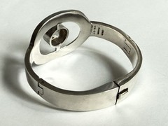 Vintage ALICIA TD-27 Signed TAXCO Mexico 950 Silver Modern Chunky Bracelet 73g