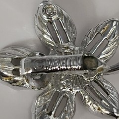 Vintage Sarah Coventry Brooch & Clip-on Earrings Silver Tone Set Ivy Leaf