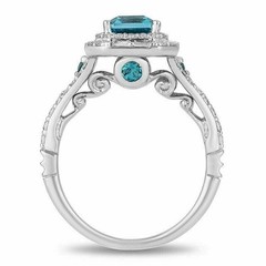 Art Deco Antique 3.90 Ct Aquamarine Vintage Engagement Ring 925 Sterling Silver
