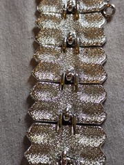 Vintage Coro Mid Century Modern Silver Tone Link Bracelet.