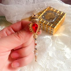 Vintage Baroque Crown Magic Wand Fairy Stick Brooches Pin Jewelry Gift For Women