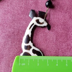 Vintage Ethnic Giraffe Carved Pendant Tribal Boho African 18″ Necklace N3