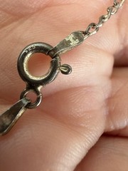 Vintage KC 925 Sterling Silver Garnet Marcasite Y Drop Lavalier Necklace