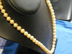 Vintage Knotted Pearl Single Strand 18” Necklace Sterling Silver Clasp