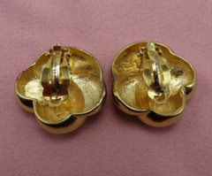 F.O. Fernando Originals Earrings Vintage Gold 1.25 in Nuggets Statement 178f