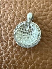 A Horoscope Cancer Medallion Pendant In sterling silver New 0.5”Diameter 3g
