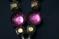 Omni Jewelers Vintage Jewelry Lot 6pc Necklace Earrings Rhinestone Glass Crystal