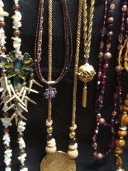 Vintage To Modern Costume Jewlery Lot Earth Tones Necklaces And Bracelets