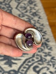 Antonio Pineda attributed Mexico sterling silver Amethyst Set