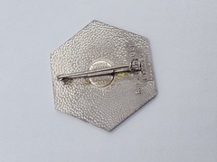 Vintage Ski Pin Lorioli Fratelli M. Cervinia 2050 Hat Lapel Pin Enamel Milano