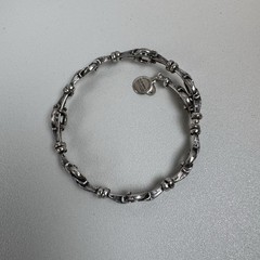 Alex and Ani Vintage Sixty-Six Bracelet Silver tone Bead Belt Buckle style A01