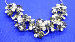 JULIANA 5 LINK BLACK DIAMOND &CLEAR RHINESTONE PARUE SET
