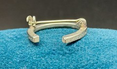 Antique Edwardian Rhinestone Horseshoe Brooch Pin Good Luck Equestrian