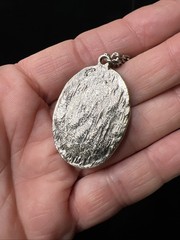 VTG Owl Pendant Necklace Turquoise Cabochon Silver Tone Southwest Style 24”
