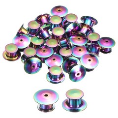 40Pcs Metal Locking Pin Backs, Pin Keepers Locking Clasp, Multicolor