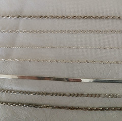 LOT OF 7 VINTAGE STERLING SILVER BRACELETS ~ LOVELY ~ 21.4 GRAMS ~VARIED STYLES