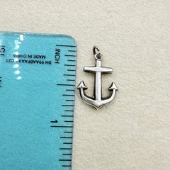 Vintage Sterling Silver Ship Anchor Charm Pendant Nautical Jewelry Accessory