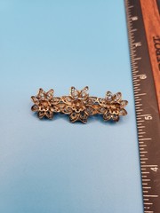 Antique1920- 1930s Sterling Silver (tested) FILIGREE Flower Hairpin .22 OZ