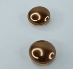 CAROL LEE Earrings Post Stud Button Brown Vintage Everyday Jewelry